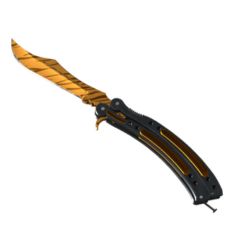 ★ Butterfly Knife | Tiger Tooth, Немного поношенное