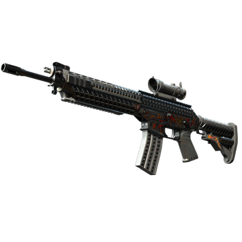 SG 553 | Heavy Metal, Field-Tested
