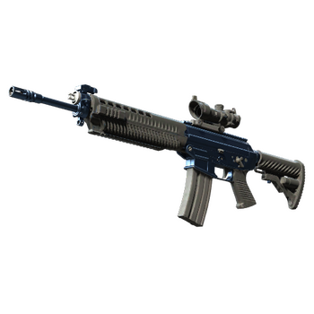 SG 553 | Anodized Navy, Немного поношенное